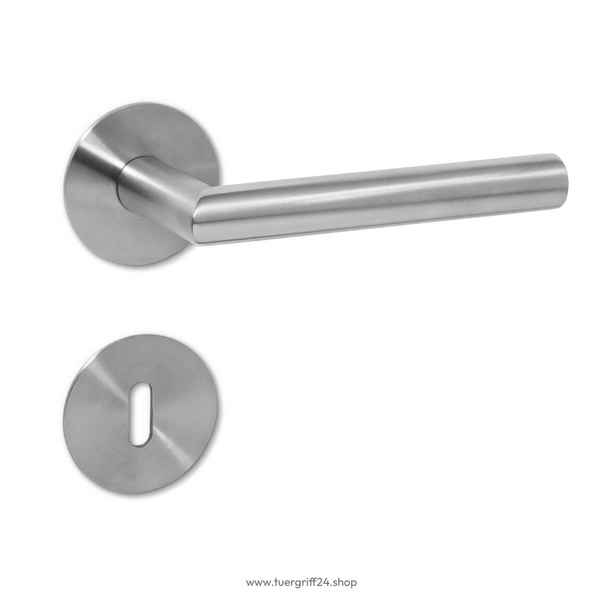 Türgriff Ferrara Flat Round Edelstahl von Griffwelt - Tuergriff24.shop