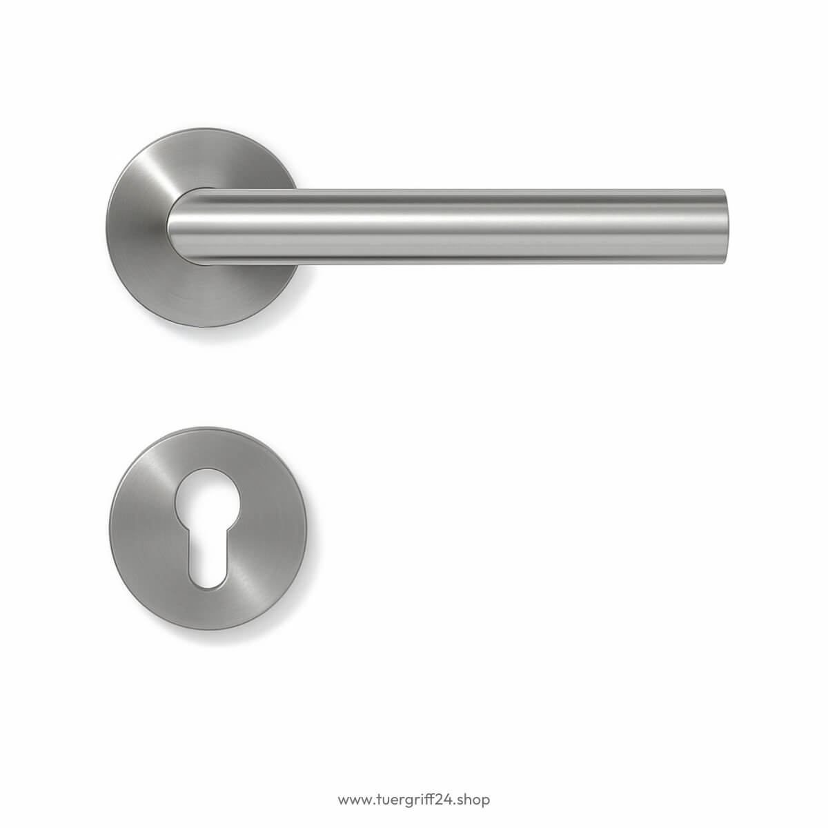 Türgriff Ferrara Flat Round Edelstahl von Griffwelt - Tuergriff24.shop