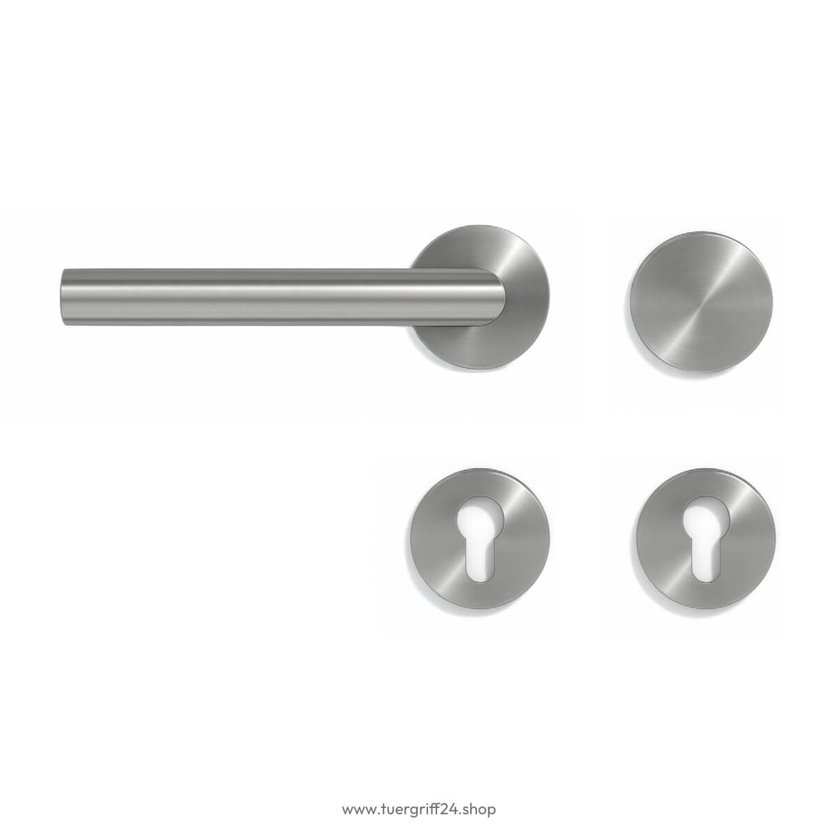 Türgriff Ferrara Flat Round Edelstahl von Griffwelt - Tuergriff24.shop