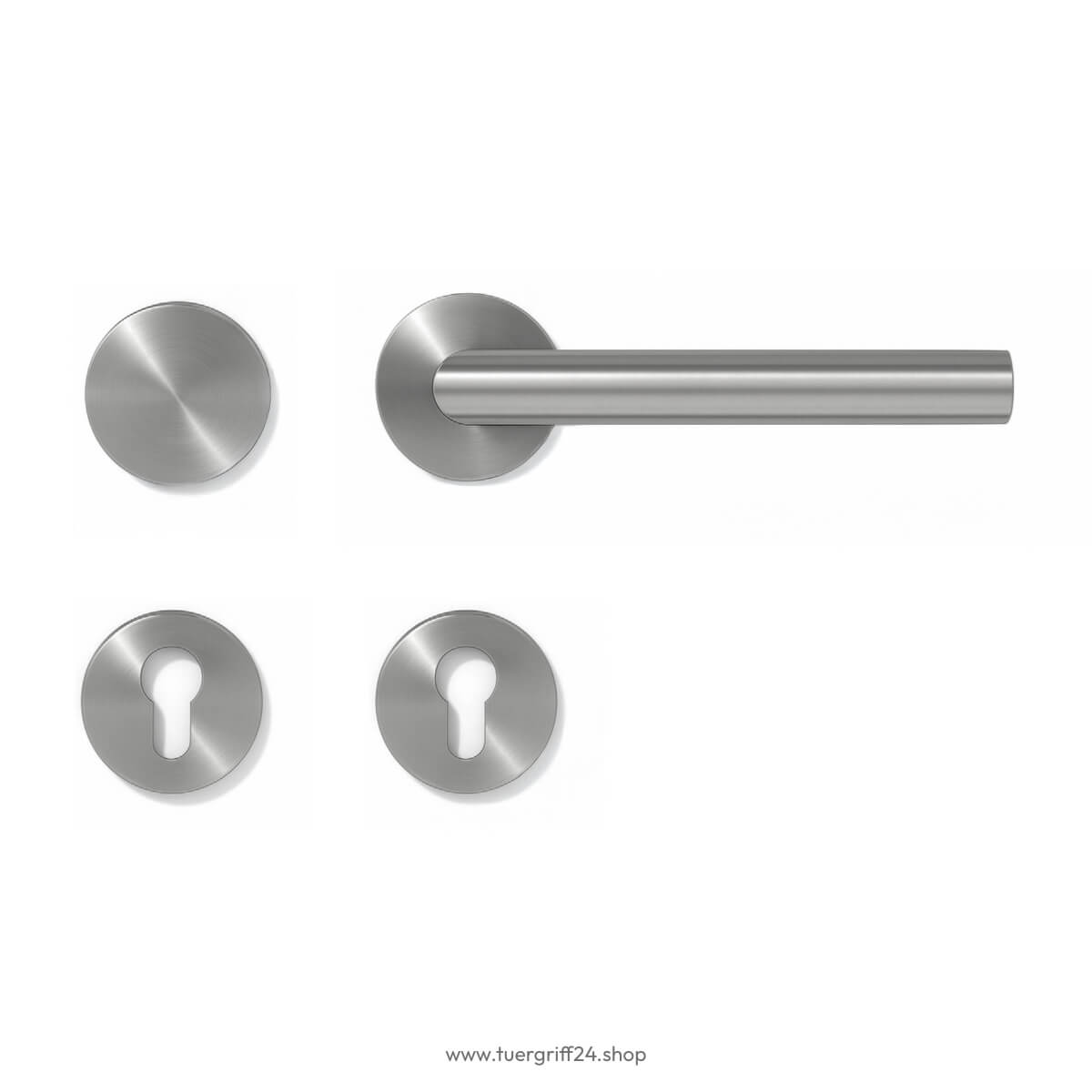 Türgriff Ferrara Flat Round Edelstahl von Griffwelt - Tuergriff24.shop