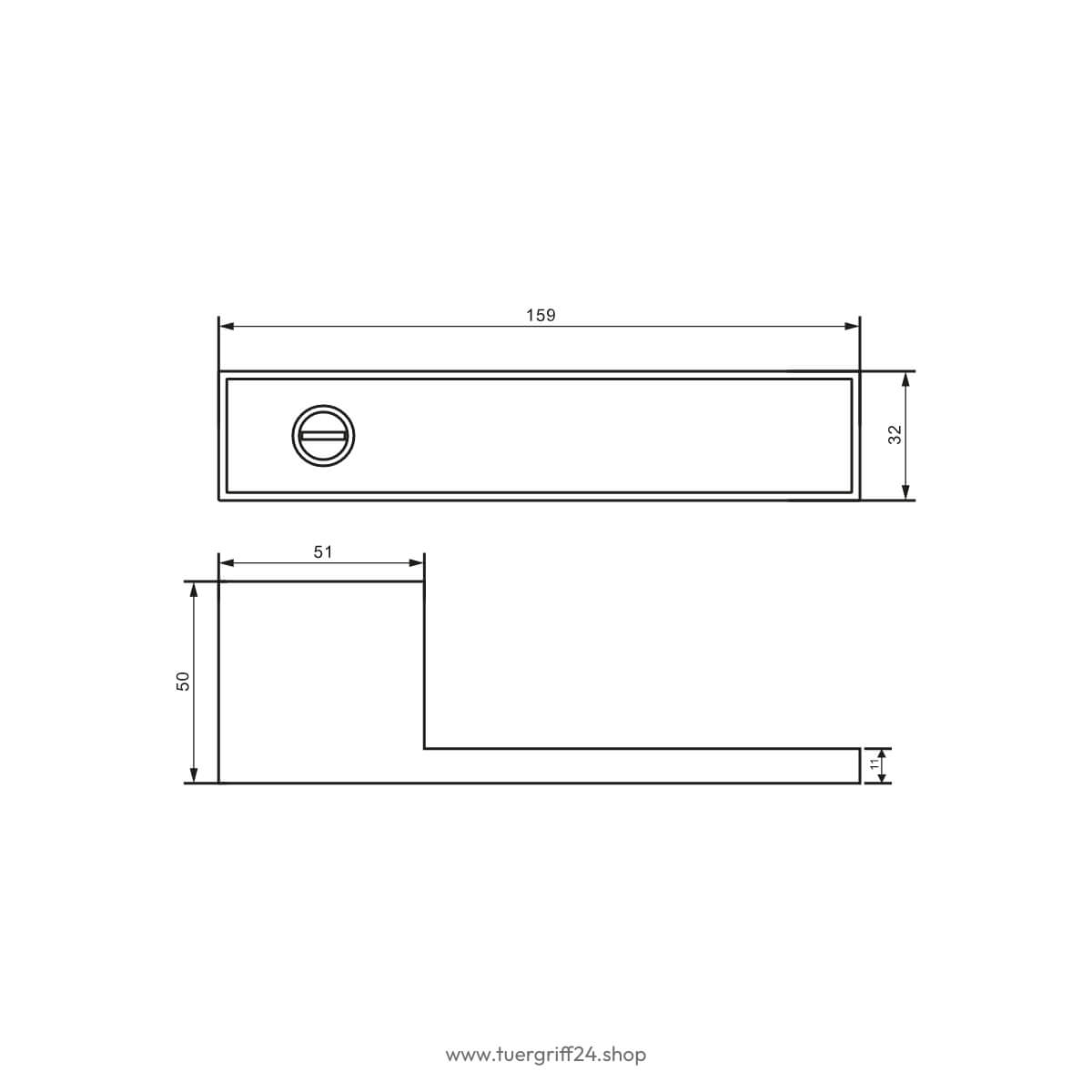 Smart2Lock Türgriff Minimo Q Silbergrau von Griffwelt - Tuergriff24.shop