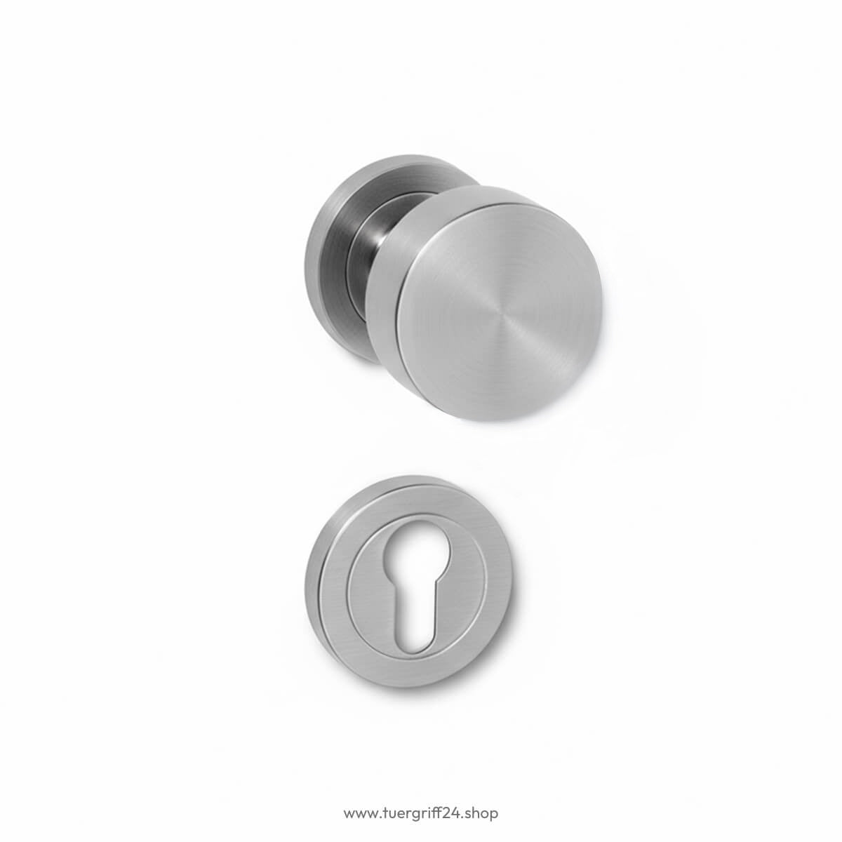 Türgriff Portofino Edelstahl matt rund von Griffwelt - Tuergriff24.shop