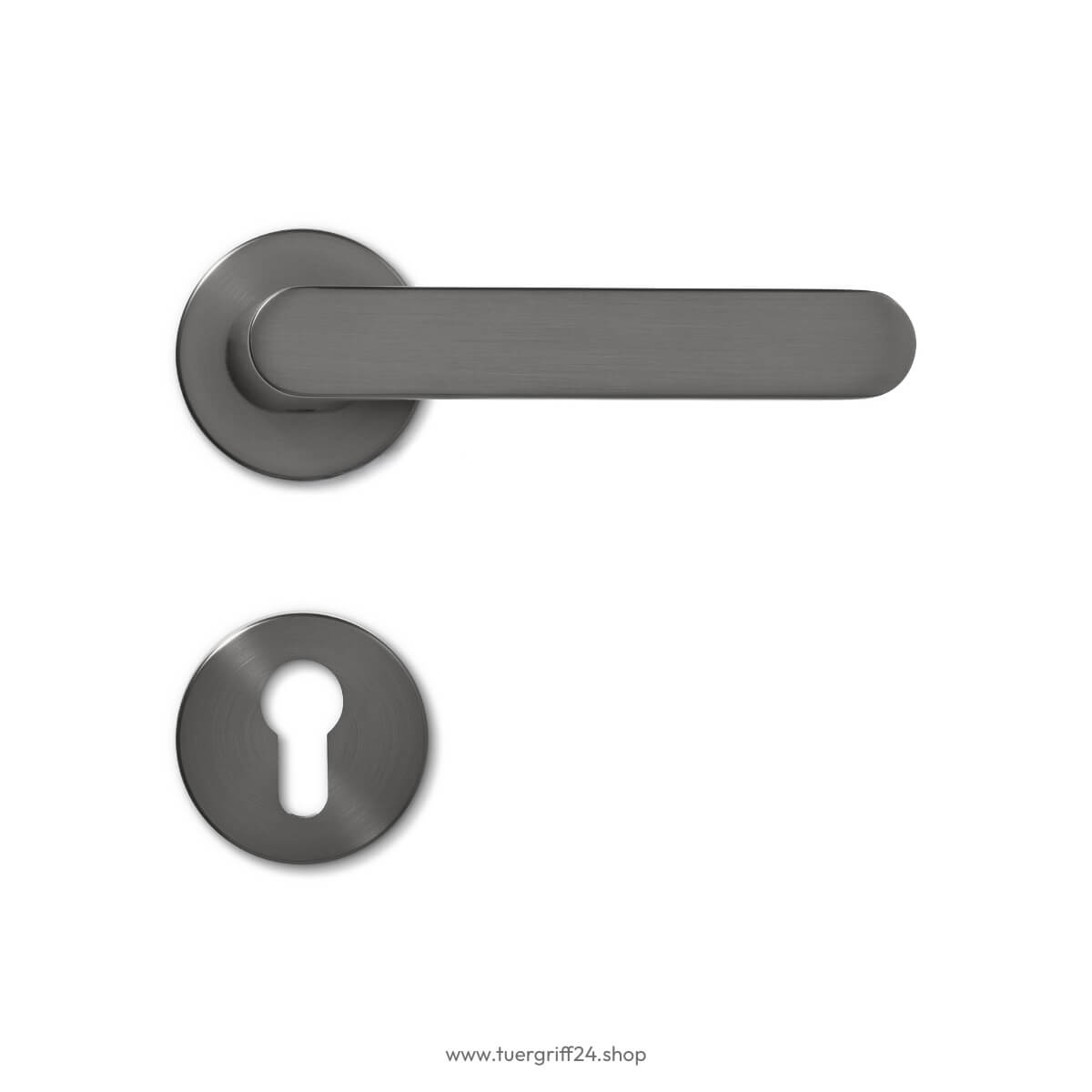 Türgriff Aversa Round Umbragrau von Griffwelt - Tuergriff24.shop