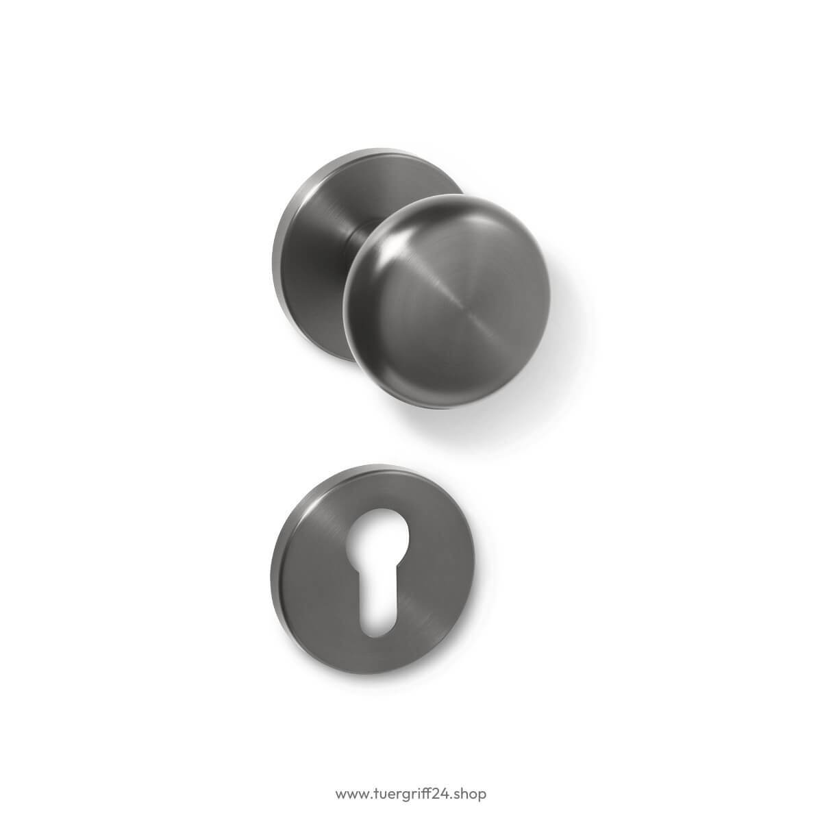 Türgriff Aversa Round Umbragrau von Griffwelt - Tuergriff24.shop