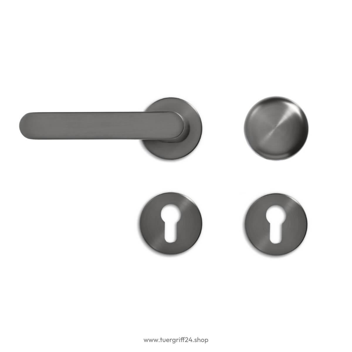 Türgriff Aversa Round Umbragrau von Griffwelt - Tuergriff24.shop