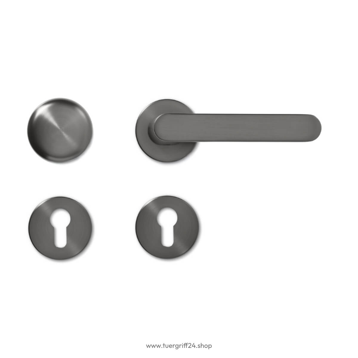 Türgriff Aversa Round Umbragrau von Griffwelt - Tuergriff24.shop