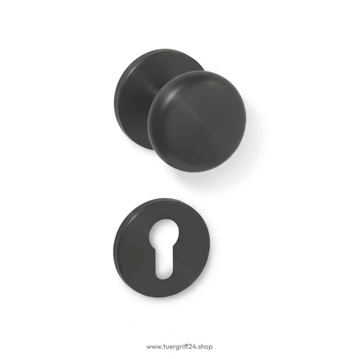 Türgriff Aversa Round Umbragrau von Griffwelt - Tuergriff24.shop