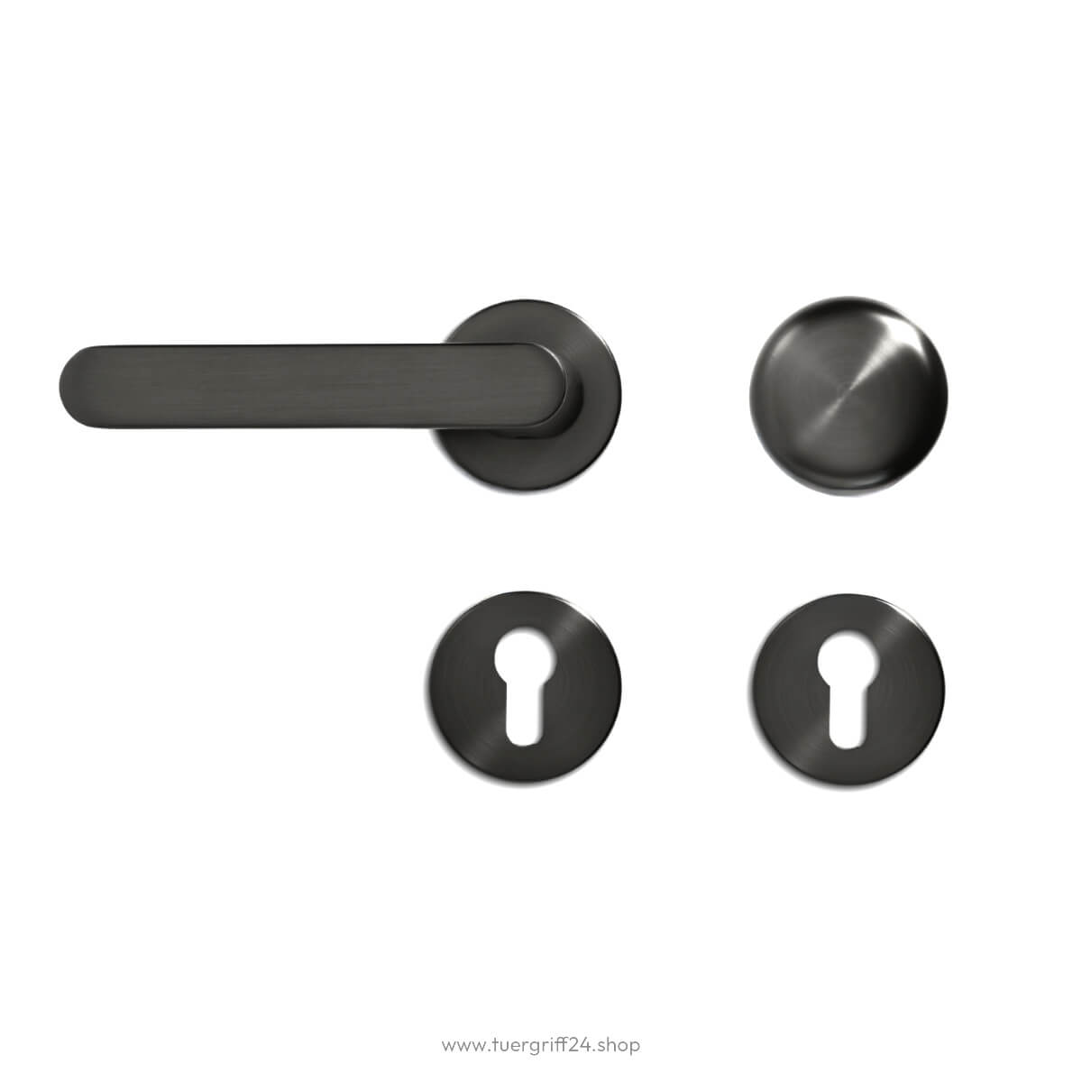 Türgriff Aversa Round Umbragrau von Griffwelt - Tuergriff24.shop