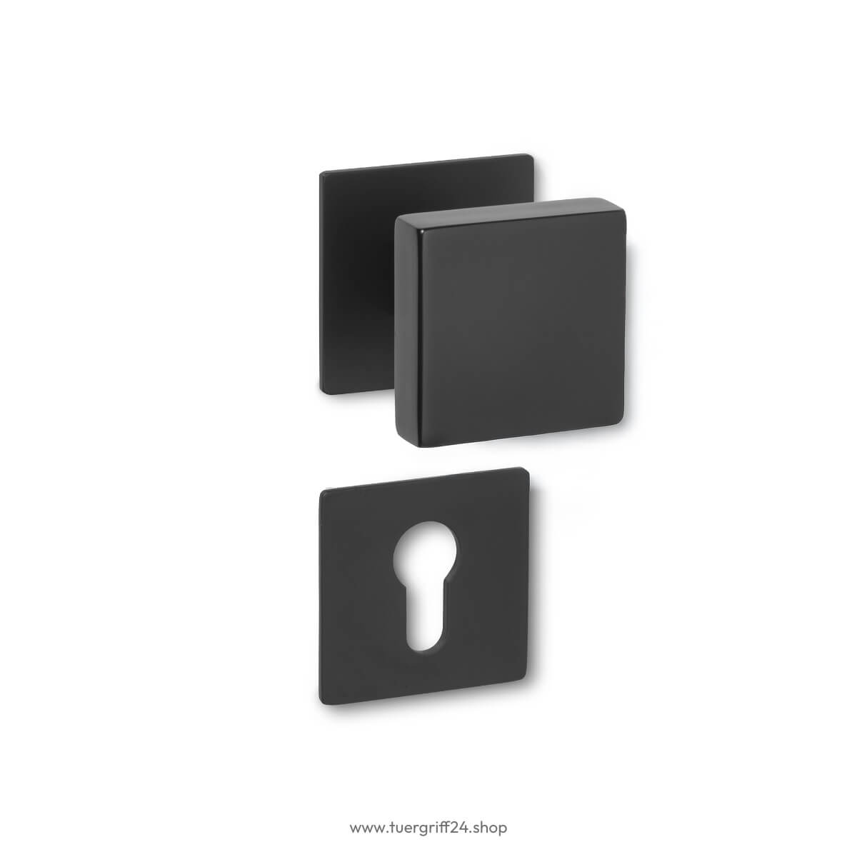 Türgriff Lucca Square Schwarz eckig von Griffwelt - Tuergriff24.shop