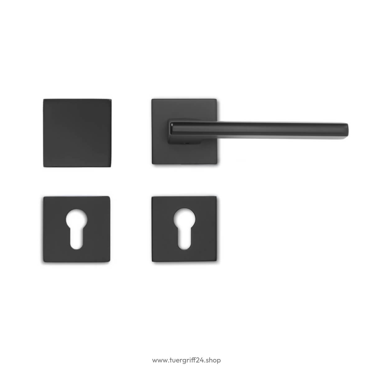 Türgriff Lecce Square Schwarz von Griffwelt - Tuergriff24.shop