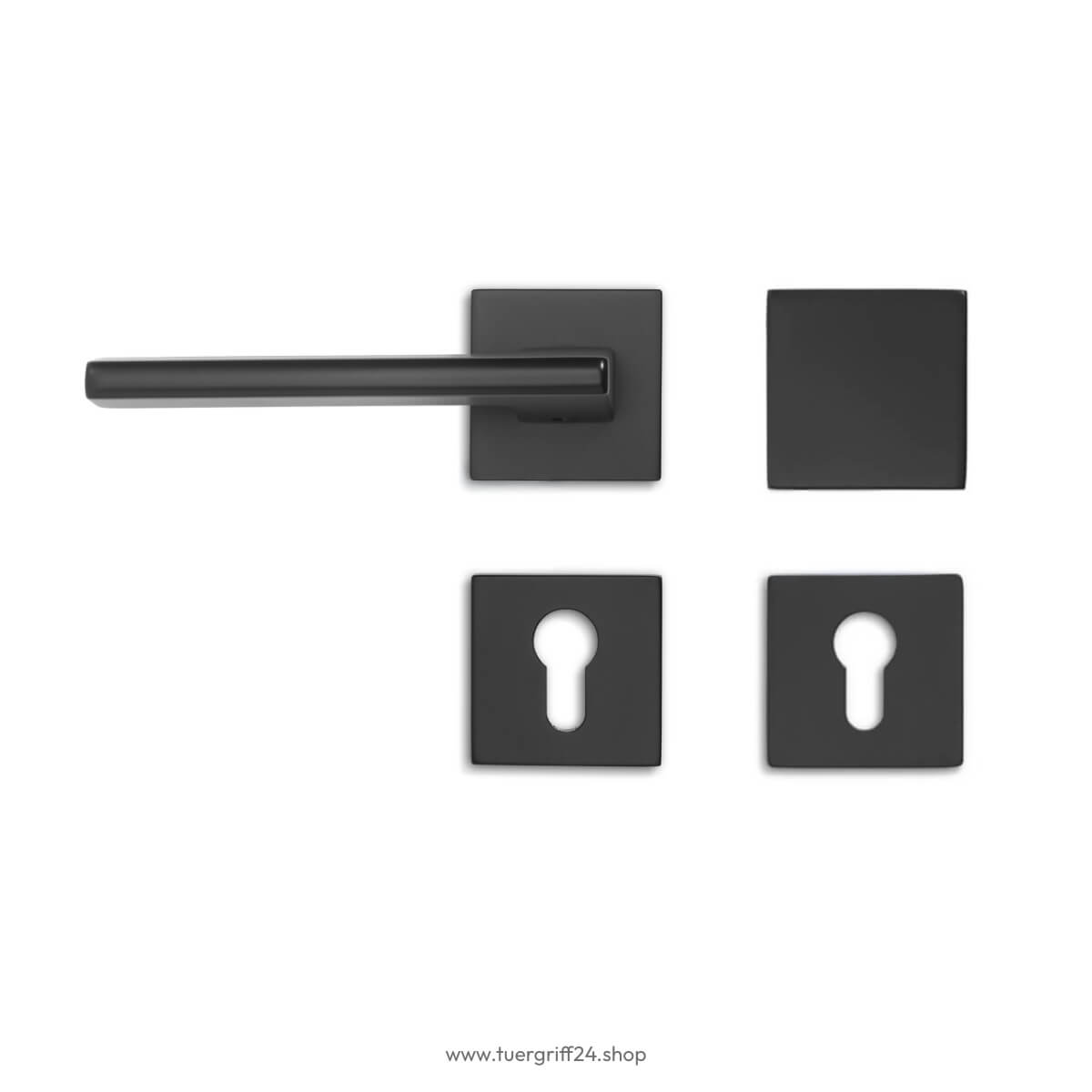 Türgriff Lecce Square Schwarz von Griffwelt - Tuergriff24.shop
