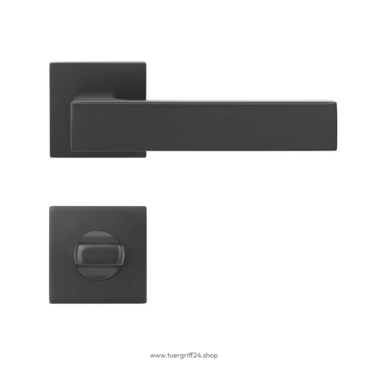 Türgriff Lucca Square Schwarz eckig von Griffwelt - Tuergriff24.shop