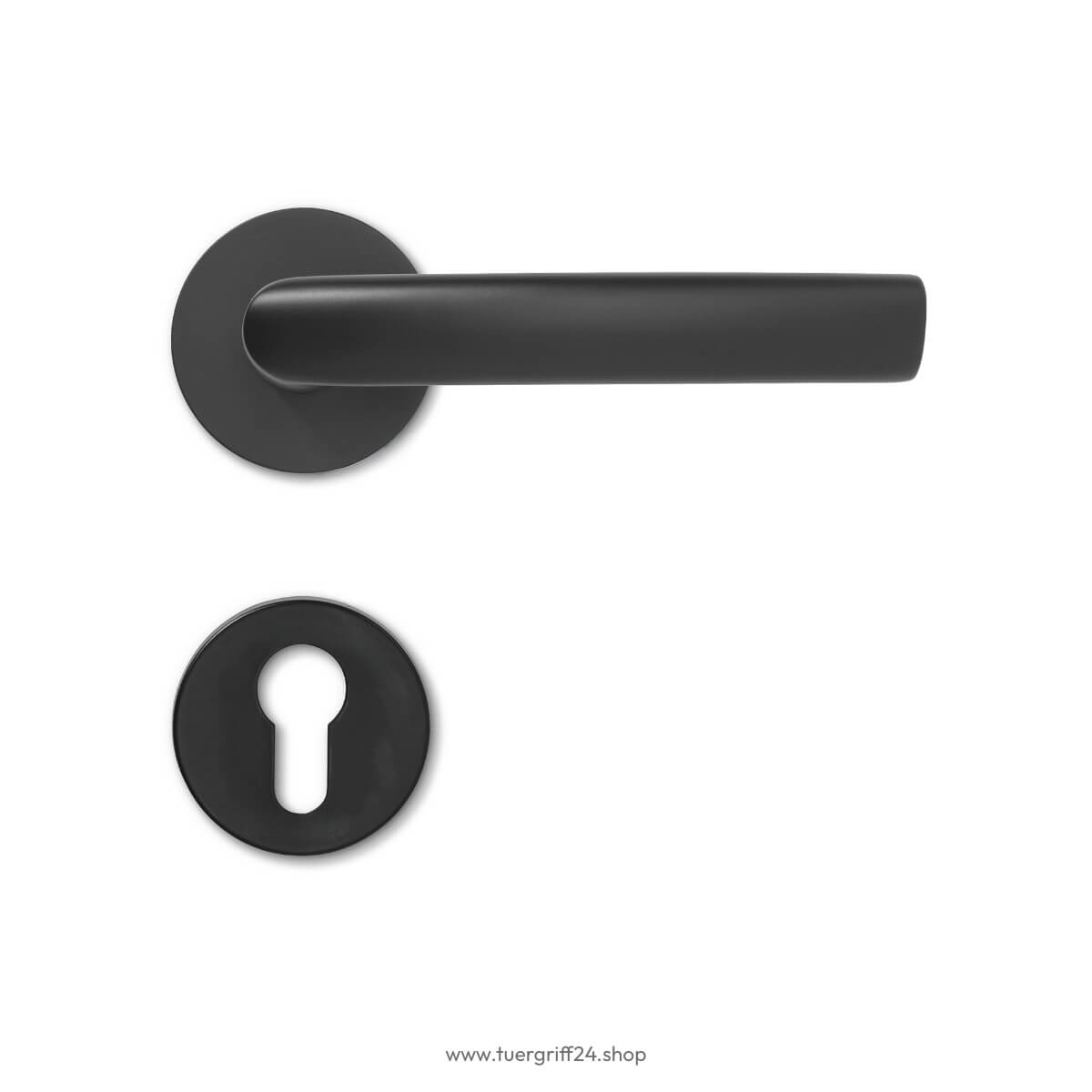 Türgriff Matera Flat Schwarz matt von Griffwelt - Tuergriff24.shop