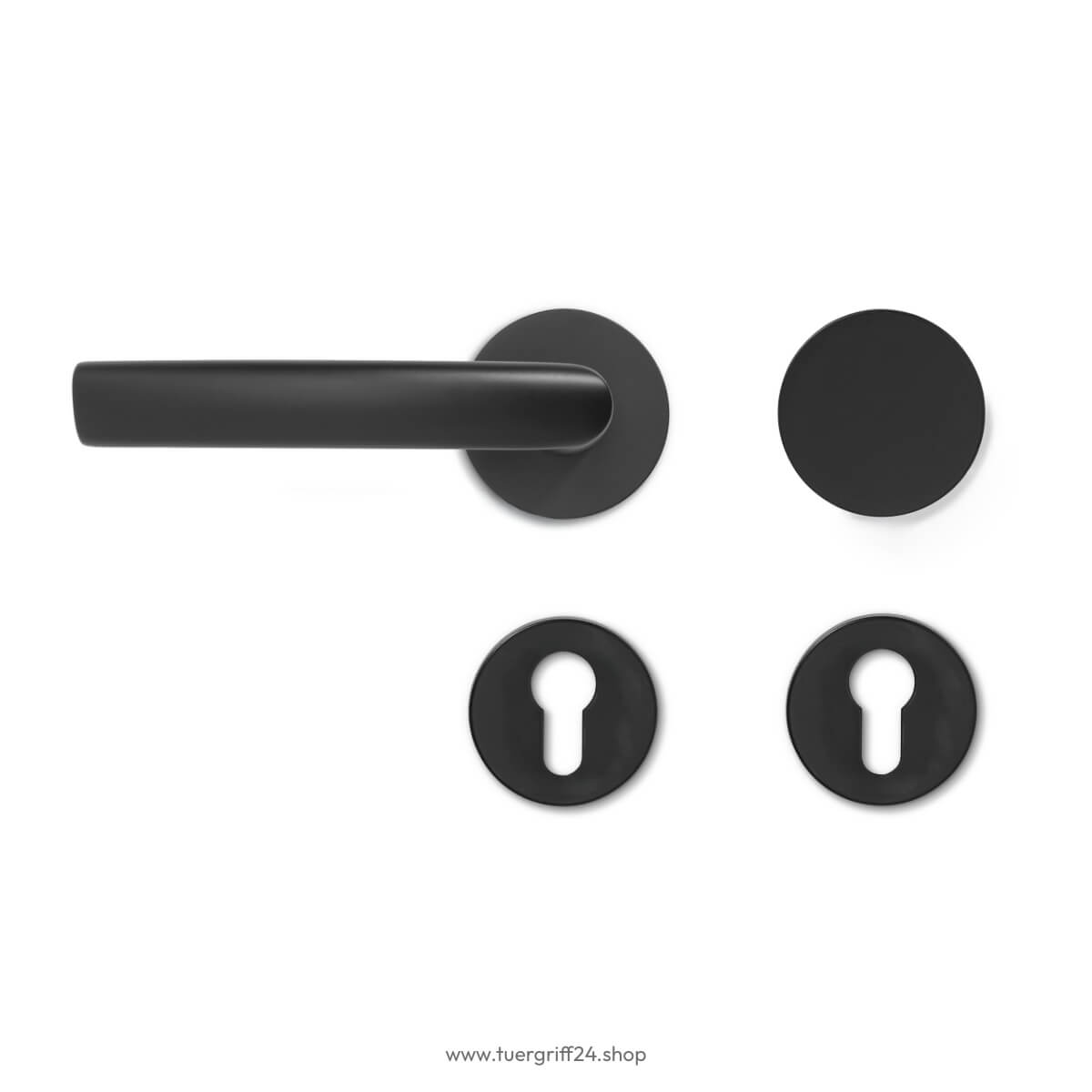 Türgriff Matera Flat Schwarz matt von Griffwelt - Tuergriff24.shop