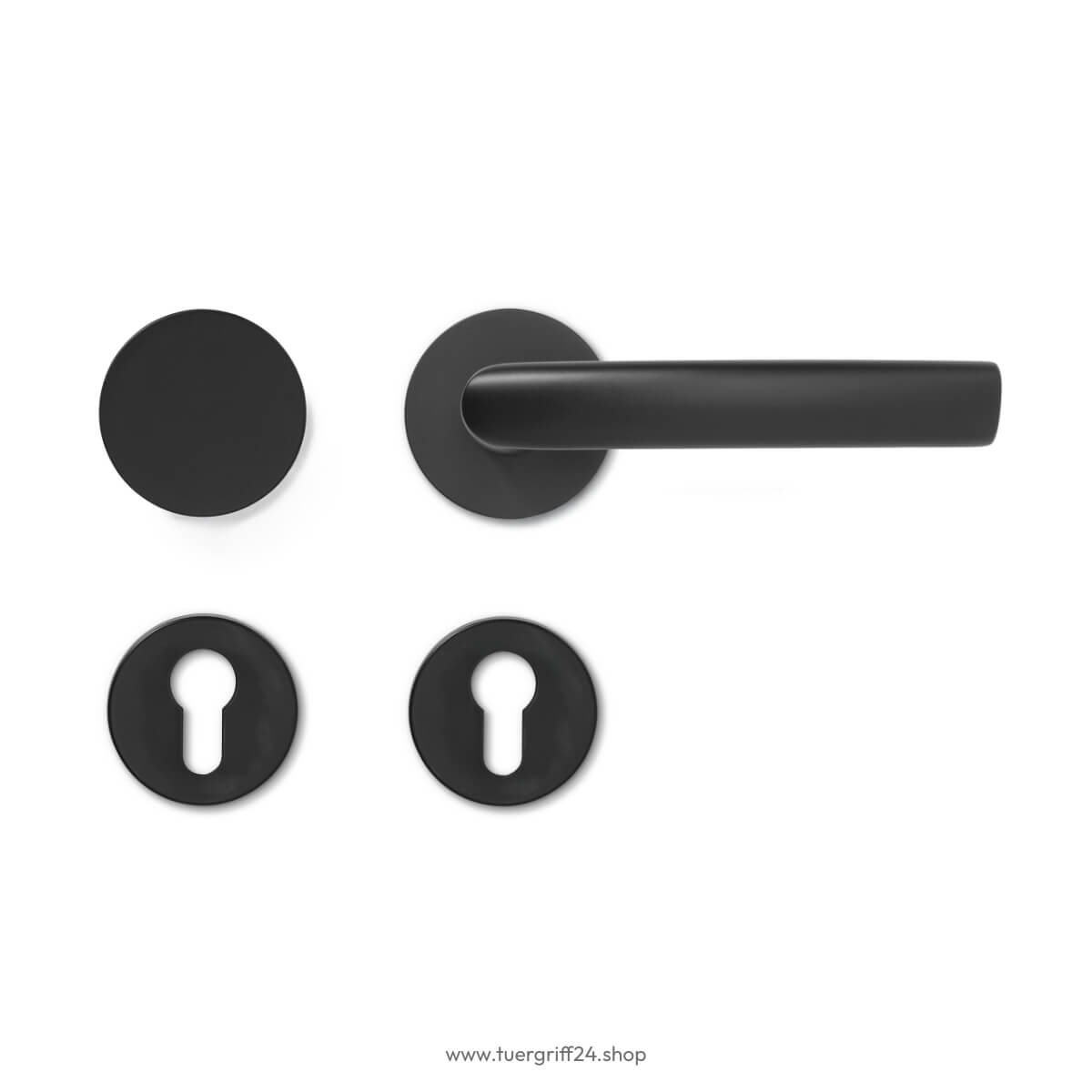 Türgriff Matera Flat Schwarz matt von Griffwelt - Tuergriff24.shop