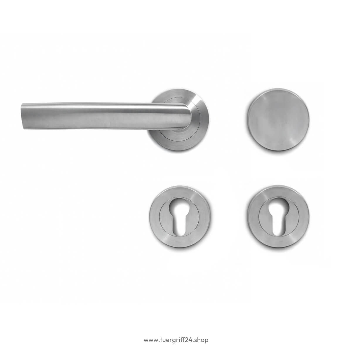Türgriff Portofino Edelstahl matt rund von Griffwelt - Tuergriff24.shop