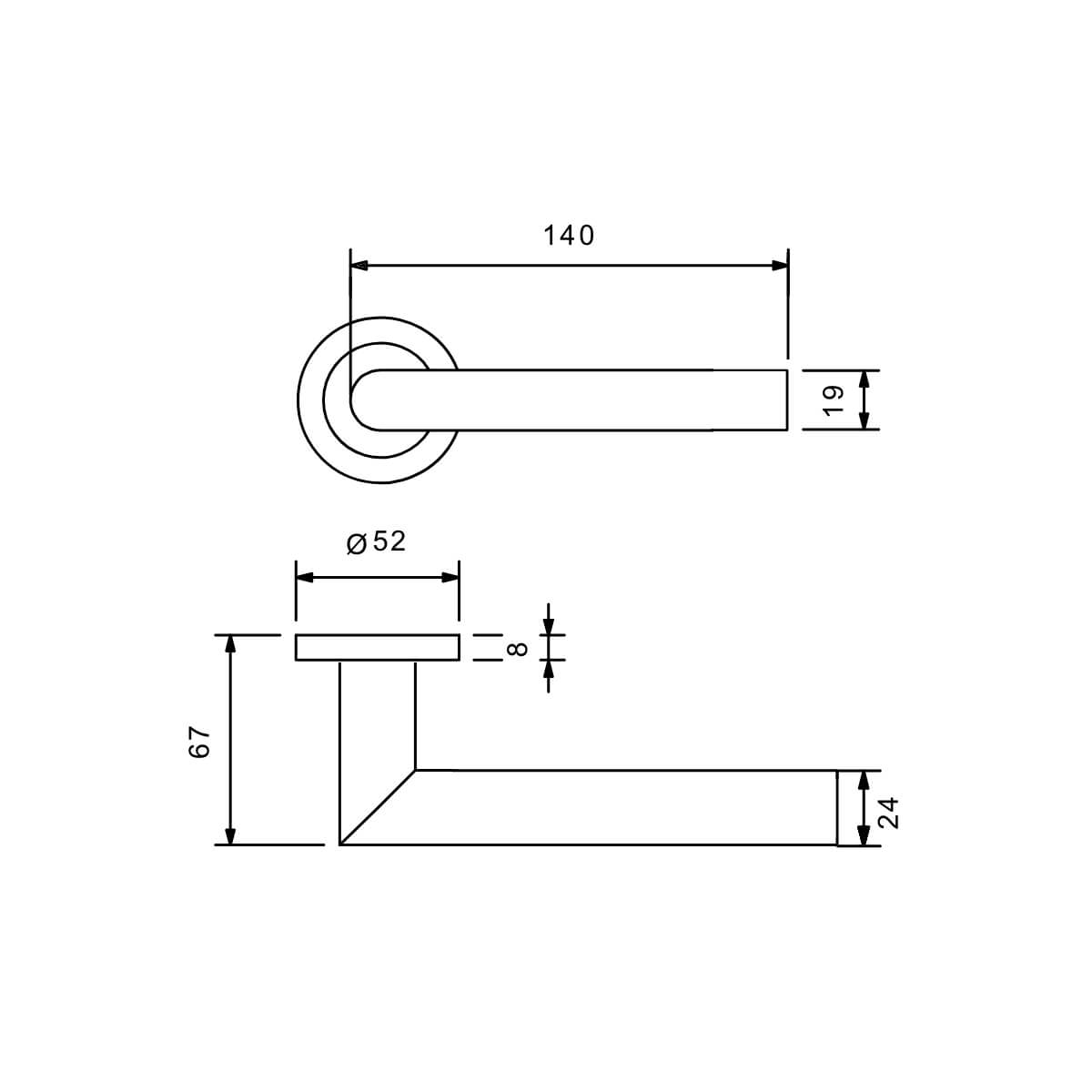 Türgriff Trento Edelstahl matt von Griffwelt - Tuergriff24.shop