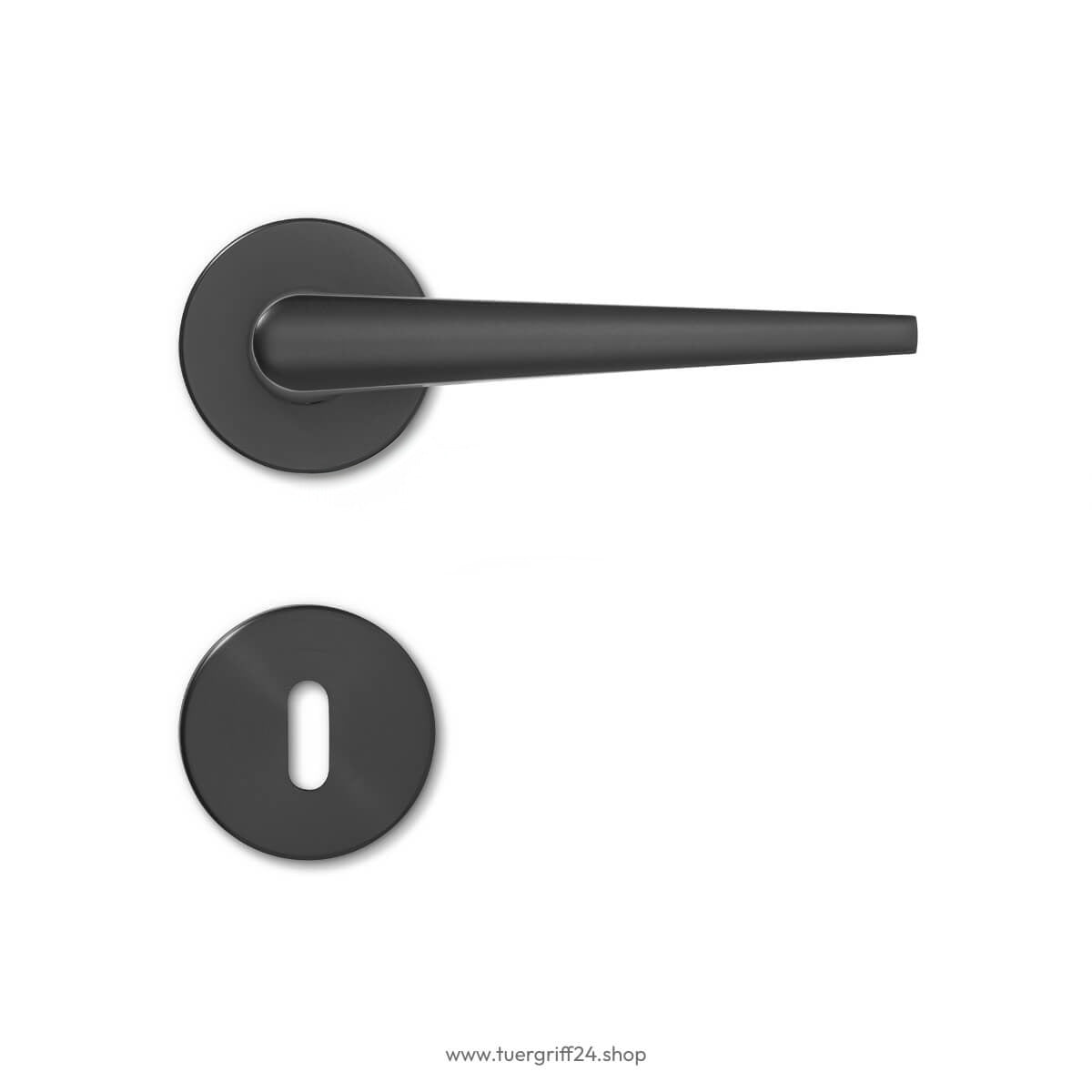 Türgriff Anzio Round Schwarz von Griffwelt - Tuergriff24.shop