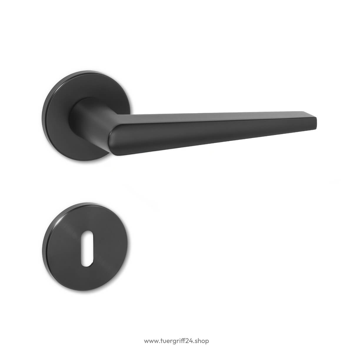 Türgriff Anzio Round Schwarz von Griffwelt - Tuergriff24.shop