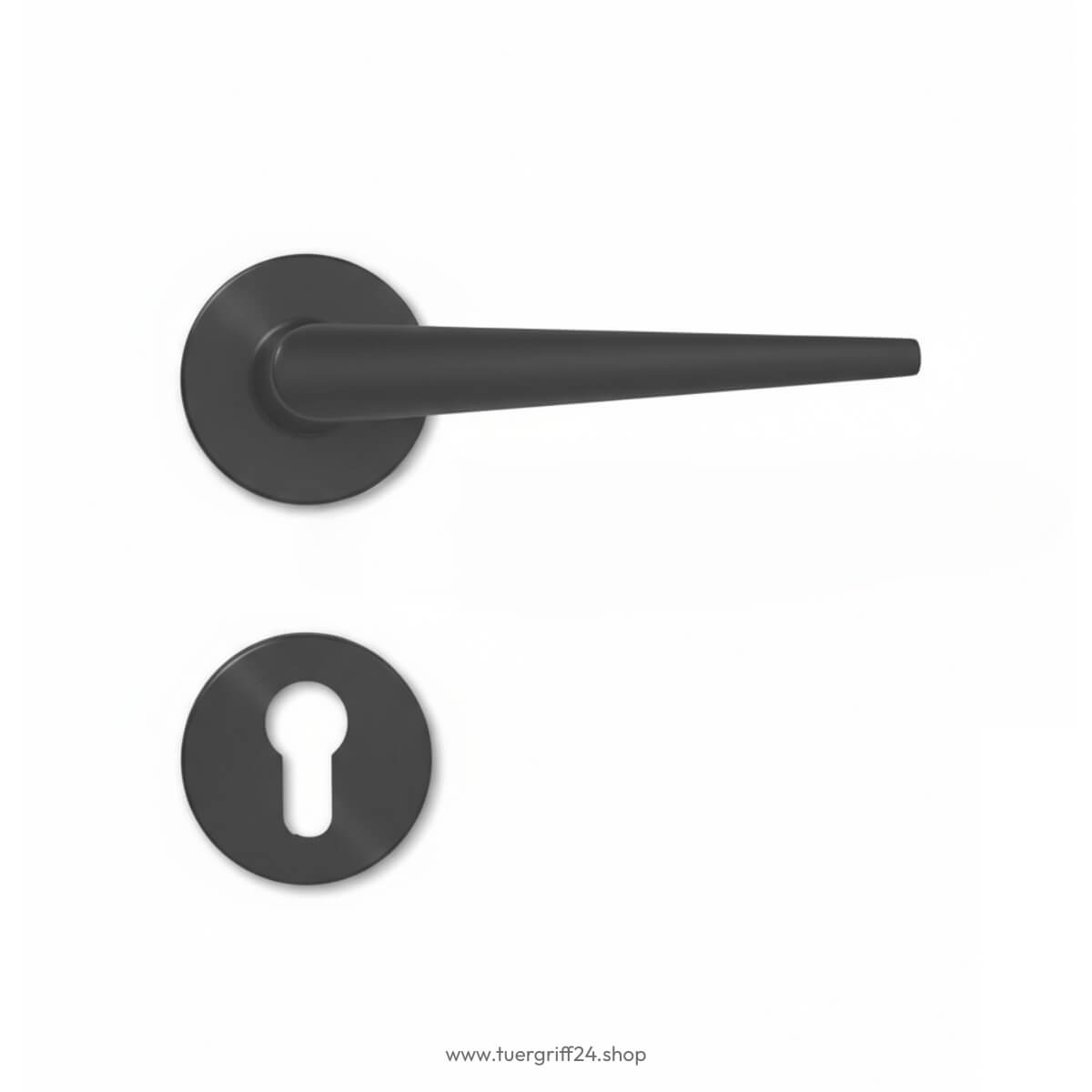 Türgriff Anzio Round Schwarz von Griffwelt - Tuergriff24.shop