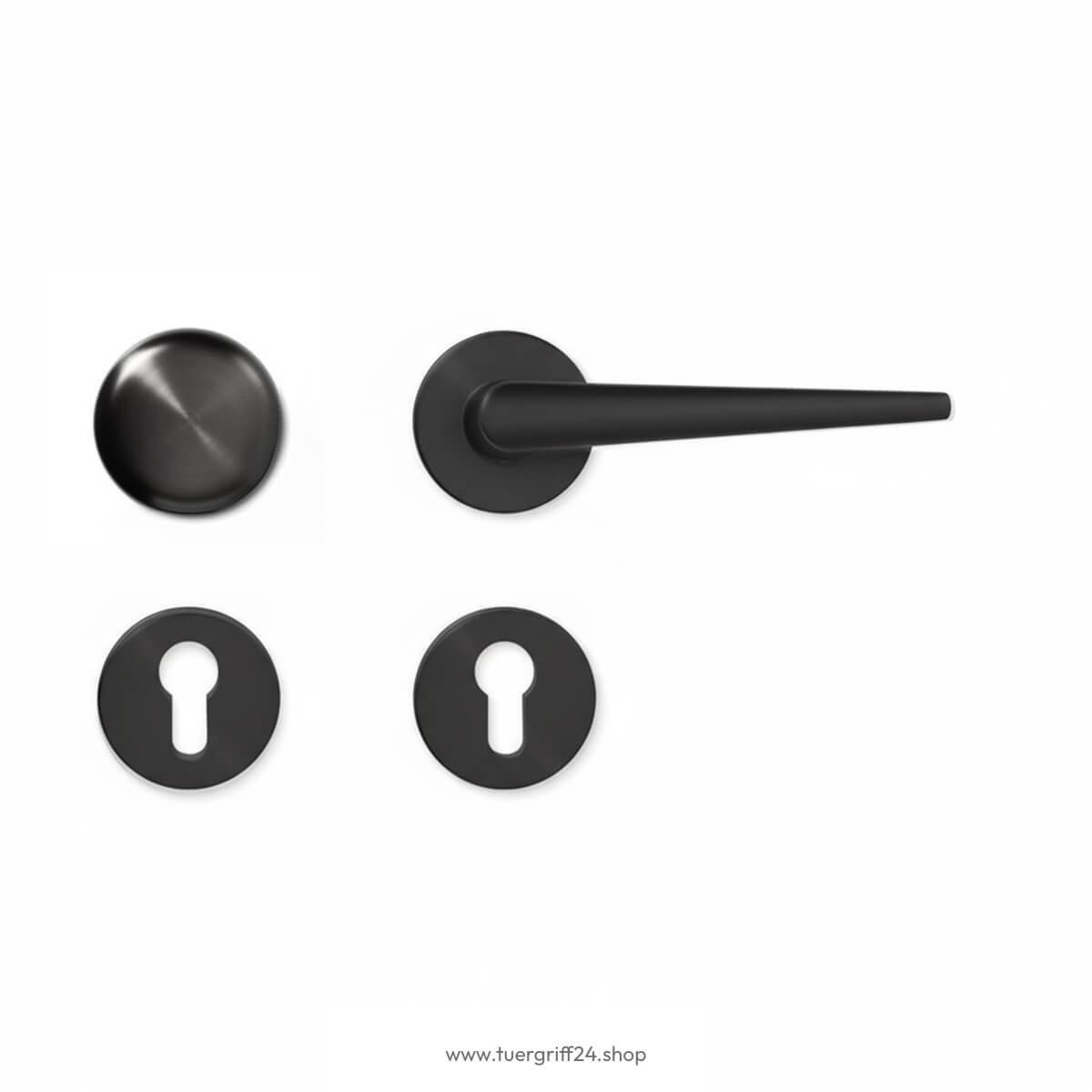 Türgriff Anzio Round Schwarz von Griffwelt - Tuergriff24.shop