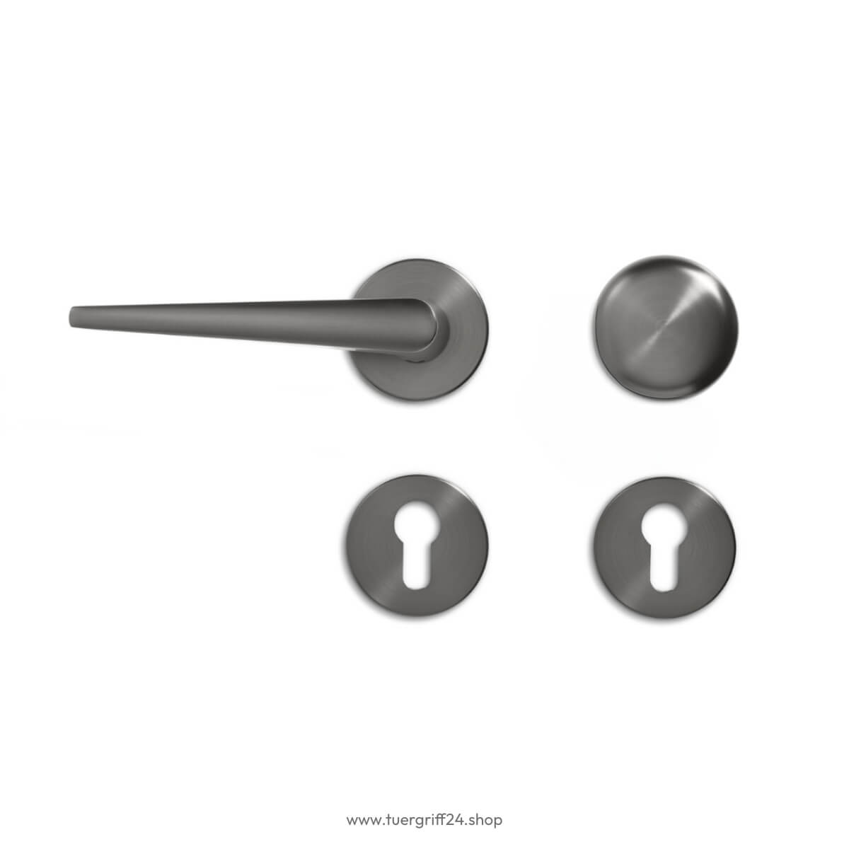 Türgriff Anzio Round Schwarz von Griffwelt - Tuergriff24.shop